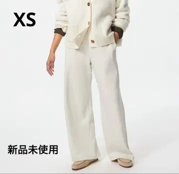 유니클로 웜 플리스 스트레이트 팬츠 내추럴 XS