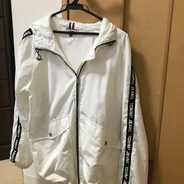 TOMMY JEANS 후드 부착 나일론 자켓 S 화이트