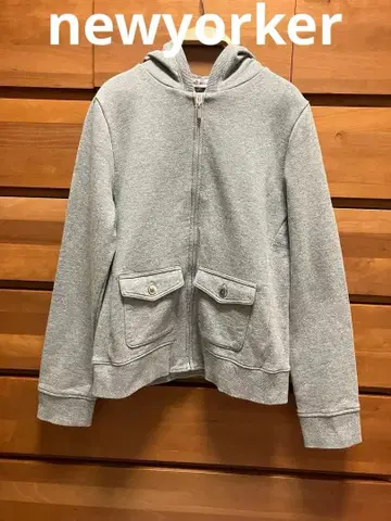 뉴요커 그레이 후드티 가디건 겉옷