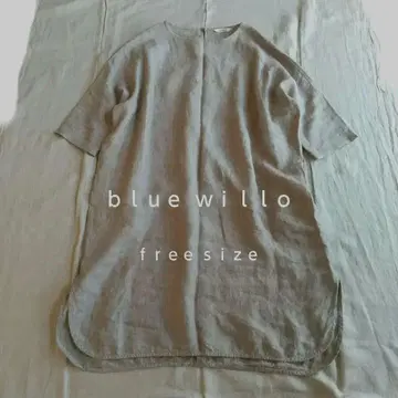 블루윌로우 7부 소매 린넨 100% 원피스 베리떼꾸르 네스트로브