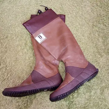 일본 야조회 레인부츠 S 사이즈 브라운