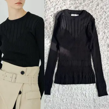 [ 새상품급 ] 유나이티드 도쿄 UNITED TOKYO 블록 리브 니트