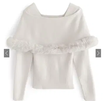 GRL 퍼 달린 케이프풍 니트탑 2세트