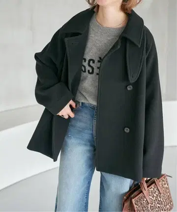 25AW 새상품 Spick & span S160 스탠드 카라 숏코트