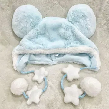 당일 발송 별 모양 폼폼 포함 팬캡 디즈니 미키