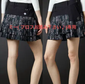 데상트 골프용 플라워 프린트 스커트