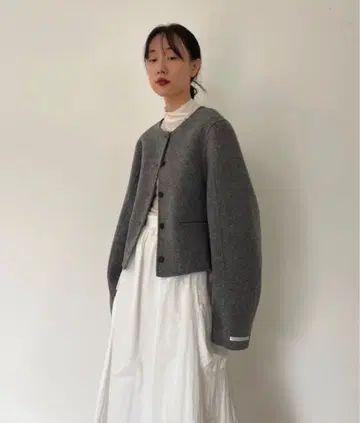 즉시 구매 Didot.showroom 노카라 울 자켓 코트