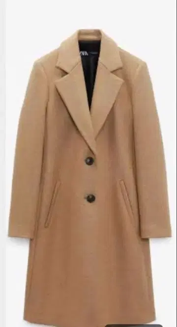 ZARA 체스터 코트 카멜