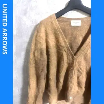 UNITED ARROWS 숏 가디건 니트 브라운