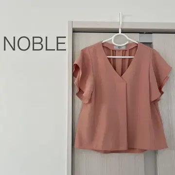 NOBLE 반팔 프릴 블라우스/핑크