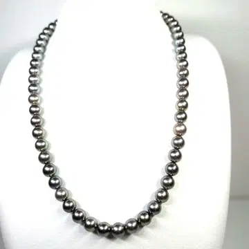 SV 펄 목걸이 실버 그레이 펄 목걸이