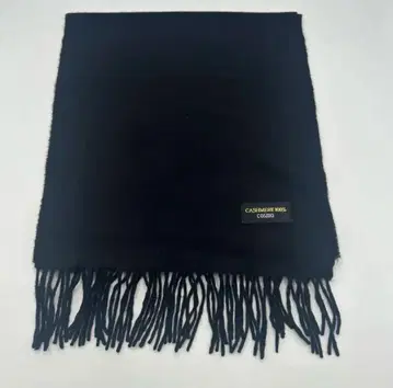 블랙 캐시미어 100% 머플러 중고 남녀 공용 블랙 COSMO