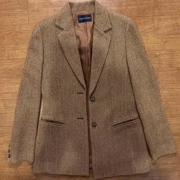 ANNE KLEIN II 고급스러운 브라운 테일러드 자켓