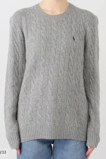 이번 시즌 슬로브 이에나 별주 랄프 로렌 캐시미어 혼방 케이블 니트