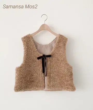 새상품 사만사 모스모스 전후 2WAY 보아 베스트 베이지 리본 완판템