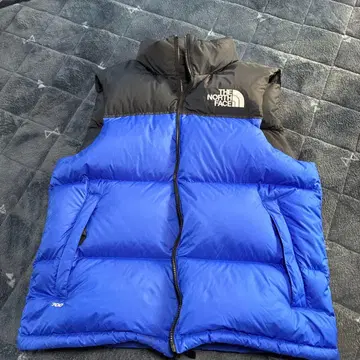 THE NORTH FACE 다운 자켓 M 사이즈 파랑/블랙 하자품 남성용