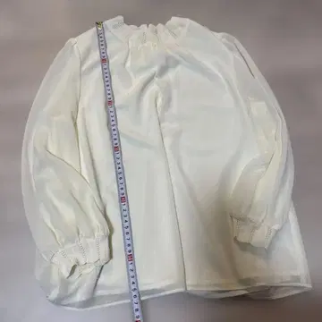 [ L ] 데코 스탠드넥 쉬폰 블라우스 아나텔리어