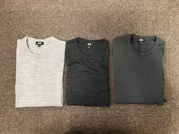 크루넥 니트 스웨터 3색 세트