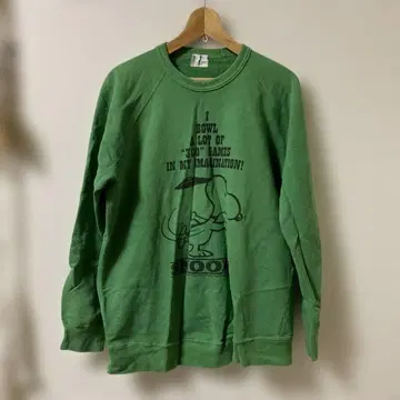 스누피 그린 맨투맨 Vintage PEANUTS