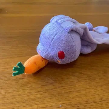 레어 범용 토끼 당근 대장 ver. 식탐 봉제 인형 마스코트 보라색