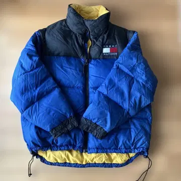 TOMMY HILFIGER 다운 자켓 파랑/블랙/노랑