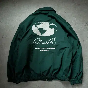 [ 새상품 ] ZARAMAN 다크 그린 자켓 지구 그래픽 L