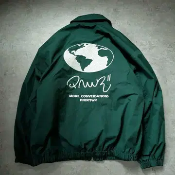 [ 새상품 ] ZARAMAN 다크 그린 자켓 지구 그래픽 L