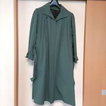 그린 롱 코트 벨트 포함