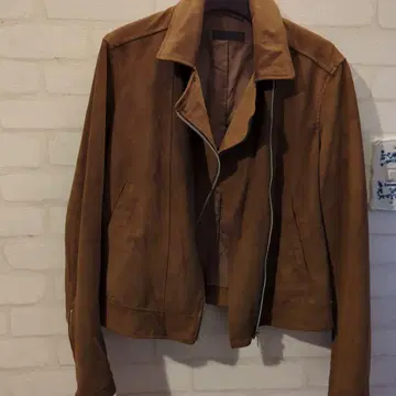 브라운 스웨이드 라이더 자켓 유니클로