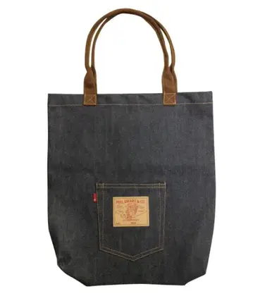 블랙 데님 토트백