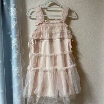 메리제니 튤 코르셋 미니 원피스 핑크