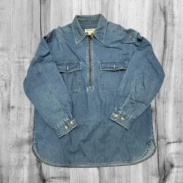 Eddie Bauer 데님 셔츠 지퍼 긴팔