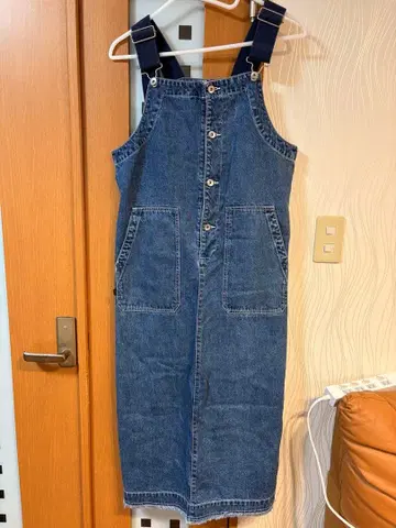 데님 블루 살로펫 버튼 포함