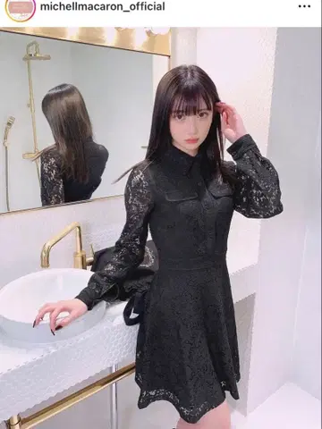 미셸 마카롱 레이스 원피스