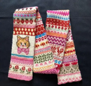 손뜨개질 머플러 고양이 씨