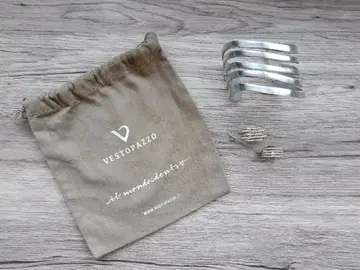 VESTOPAZZO 스트라이프 메탈 뱅글