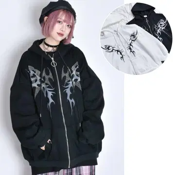 VOLCAN&APHRODITE 큐빅 라이벌 ZIP 후드티 속기모