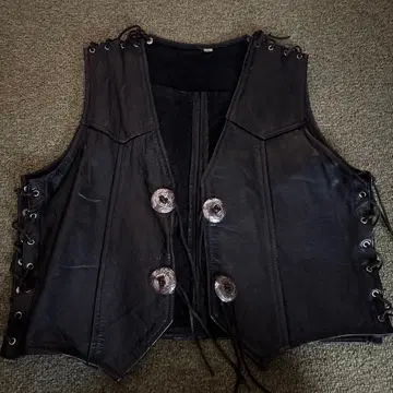 구제 가죽 베스트