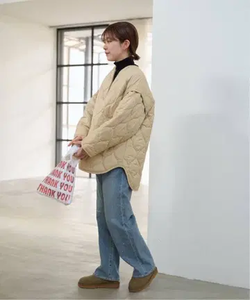 Framework 새상품 프레임워크 2Way 퀼팅 블루종