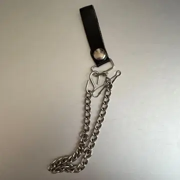 빈티지 가죽 지갑 체인