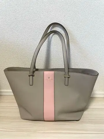 케이트 스페이드 토트백 A4 그레이 핑크 출퇴근 통학
