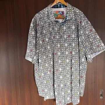 로버트 그레이엄 기하학 패턴 반팔 셔츠