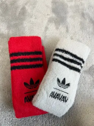 AVAVAV 스트라이프 삭스 빨간색 화이트 2가지 색상 세트