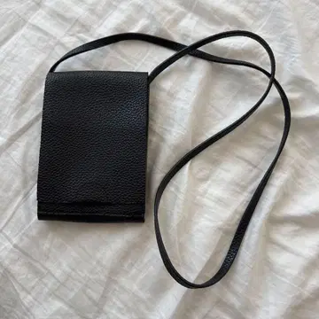 GLOBAL WORK 블랙 가죽 숄더백