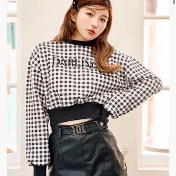 Darich 깅엄 체크 숏 풀오버