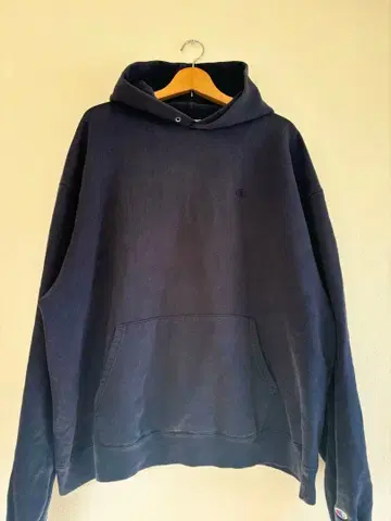Champion 풀오버 후드티 네이비 XL