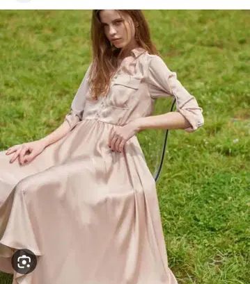 CRIEFFORD 브라운 셔츠 원피스 긴팔