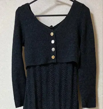 리젝시 앙상블 레이스 니트 원피스