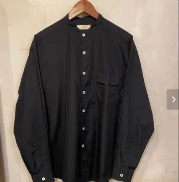 unfil 일본제 블랙 스탠드 카라 셔츠