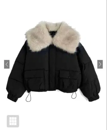 GRL 그레일 빅 퍼 칼라 다운 블루종[fo2218]